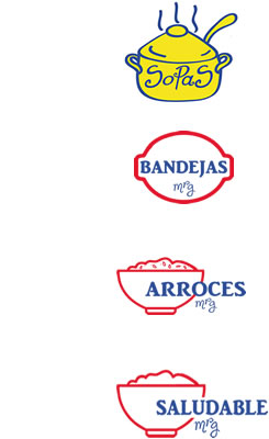 Logos Marcas virtuales Sopas de Mamá y Postres de la Abuela